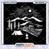 Mountain Camping PNG Design