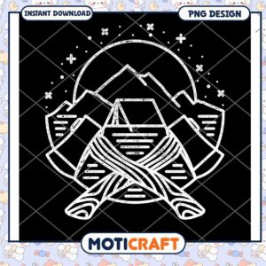 Mountain Campfire PNG Design