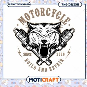 Motorcycle Wolf PNG Design 2020