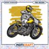 Motorcycle Rider Graphic PNG Instant Download Design Art