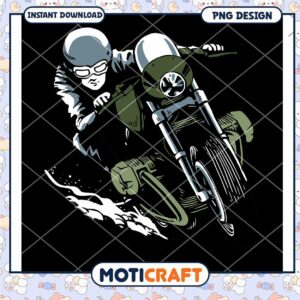 Motorcycle Rider PNG Design
