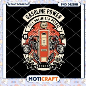 Motorcycle Gas Station PNG Design