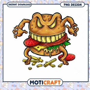 Monster Burger PNG Design
