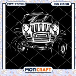 Monster Truck PNG Design Instant Download