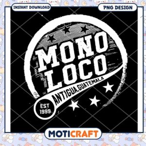 Mono Loco Antigua Guatemala PNG Design