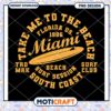 Miami Beach Surf Club Retro PNG Instant Download Design
