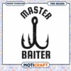 Master Baiter Fishing Hook PNG Design