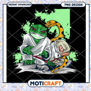 Martial Arts Frog & Snake PNG