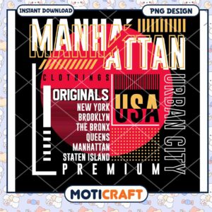 Manhattan Urban City Clothing PNG Design