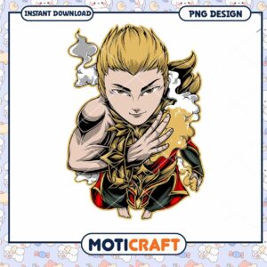 Male Anime PNG Design, Instant Download