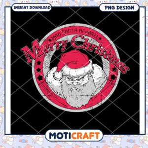 Mad Santa Merry Christmas PNG Design