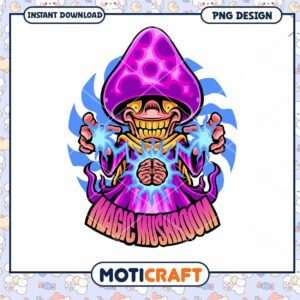 Magic Mushroom PNG Design Instant Download