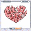 Love You Forever Heart PNG Design