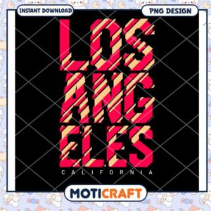 Los Angeles PNG Design, Instant Download