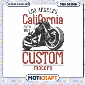 Los Angeles Custom Motorcycle PNG Design Los Angeles Custom Motorcycle PNG Design