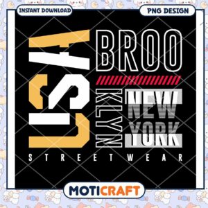 USA Brooklyn New York Streetwear PNG Design Download