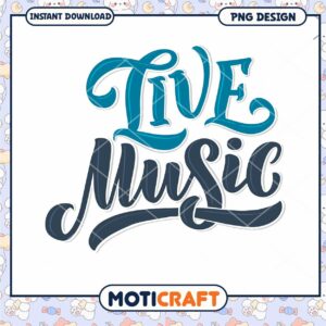 Live Music PNG Design Instant Download