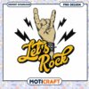 Let's Rock Hand Sign PNG Design for Music Lovers