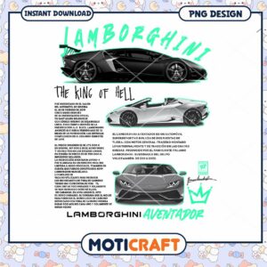 Lamborghini Aventador PNG Design The King of Hell Art