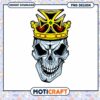 King Skull PNG Design Instant Download