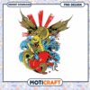 Japanese Dragon PNG Design Instant Download