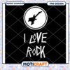 I Love Rock PNG Design Instant Download