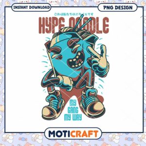 Hype Noodle PNG Design Instant Download