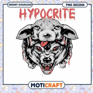 Hypocrite Dog PNG Design for Instant Download Art Print