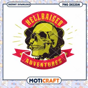 Hellraiser Adventures Skull Design Instant Download PNG