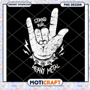 Heavy Metal Hand PNG Design