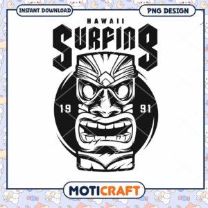 Hawaii Surfing Tiki PNG Design