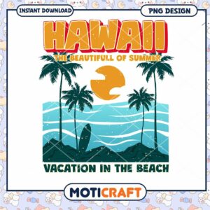 Hawaii Beach Vacation PNG Design