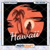 Hawaii Sunset PNG Design Girl Silhouette