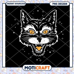 Halloween Cat PNG Design Instant Download