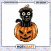 Halloween Cat Pumpkin PNG Design
