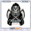 Grim Reaper Skeleton Design PNG Instant Download Art