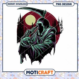 Grim Reaper PNG Design for Instant Download Art Decor
