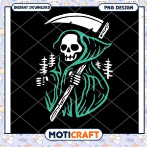 Grim Reaper PNG Design Instant Download