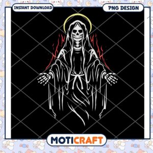 Grim Reaper PNG Design for Halloween Instant Download Art