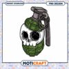 Grenade Skull PNG Design for Instant Download Art Use