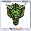 Green Dragon Head PNG Design