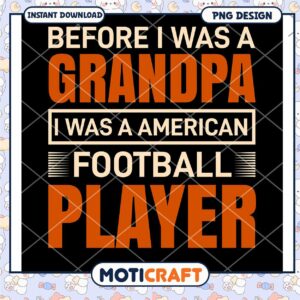 Grandpa Football Player PNG Design