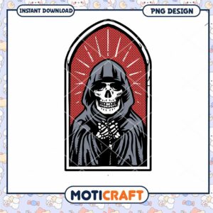 Gothic Skull PNG Design for Instant Download Crafts