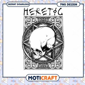 Gothic Skull PNG Design Instant Download
