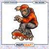 Gorilla Skateboarder PNG Design