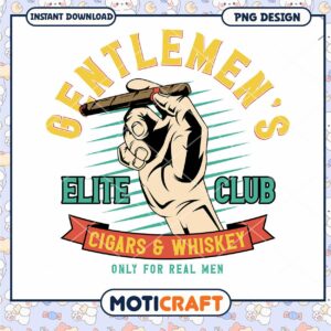 Gentlemen's Elite Club Cigars Whiskey PNG