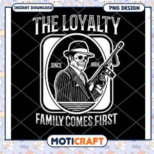 Gangster Skull Family Loyalty PNG