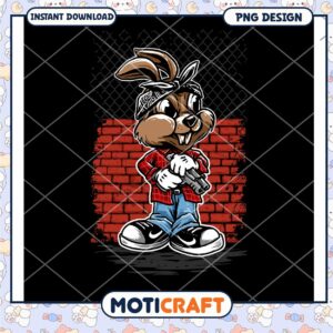 Gangsta Bunny PNG Design