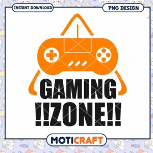 Gaming Zone PNG Design Instant Download