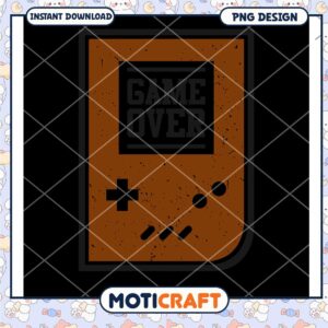 Game Over PNG Retro Gamer Design